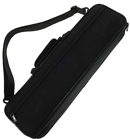 Flötenkoffer Tasche aus Oxfordstoff für Klarinette und Flöte, Schwarz | Wasserabweisend, Leicht für Reisen, Schlichtes Design, für Musiker, Schutz Beim Transport, Multifunktional