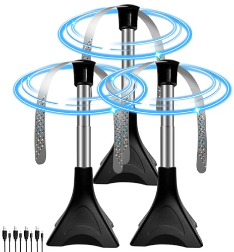 3 PCS Ventilador Portátil Repelente de Moscas, Ventilador de Protección contra Mosquitos, Pequeño y Silencioso, Uso de Mesa/suspendido para Picnic, Barbacoa y Viajes, Exterior e Interior