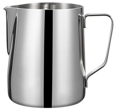 WENYOG Pot à Lait Pichet à Mousse de Lait Latte, Tasse à café polie, Passe au Lave-Vaisselle, pichet à Mousse, pichet à Lait, ustensiles à café(600ML)