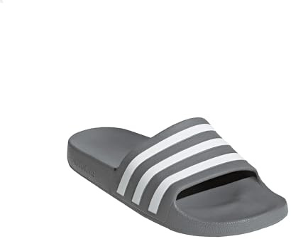 adidas 3 Stripes Adilette Badelatschen (grey, EU Schuhgrößensystem, Erwachsene, Numerisch, M, 42)