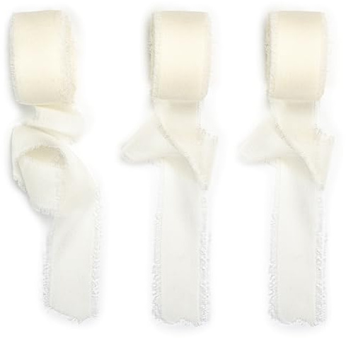 3 rollos de cinta de gasa, cinta de regalo ancha 2,5 cm × 7 m, cinta decorativa de raso cintas de regalo, cintas para el cabello, ramo de flores, válido para fiestas, bodas, día de San Valentín
