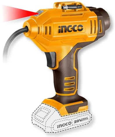 Ingco Cacli2018e Compressore Aria Portatile a Batteria 20 V 10.34 bar Gomme Auto Gonfiabili Solo corpo
