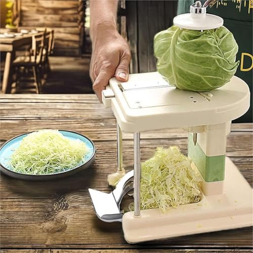 Trituradora de repollo multifuncional con 3 cuchillas de acero inoxidable, corta rápidamente 5 kg en 5 minutos, ideal para uso en cocina y restaurante para ahorrar tiempo y esfuerzo