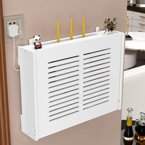 WiFi Aufbewahrungsbox Wireless Router Regal - Wandmontage Wohnzimmer Schrank Jalousien Dekoration - Router Modem Aufbewahrung