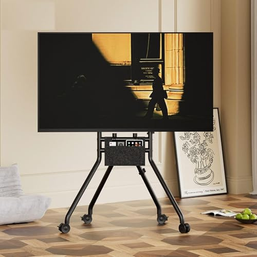 YUZDNM Soporte de Suelo para TV LCD - Colgador de TVs - Carro móvil con Ruedas para televisores LED OLED de Pantalla Plana y Curva de 50 a 100 Pulgadas(Schwarz)