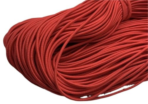 Banda Elástica de Costura Banda redonda de alta elasticidad, 5 yardas, 2mm, 2,5mm, cordón goma rojo for fabricación joyería, accesorios Diy De Coser(2.0mm(5 yards))