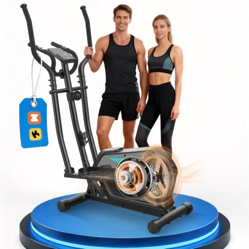 Neezee Cross Trainer with 16 Levels Resistance,Pulse Sensor,App Compatible