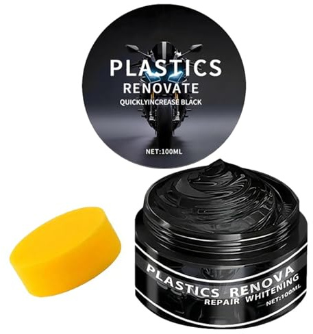 Hauwthg Auto Kunststoffteile Renovierer Schwarz, 100 ML Kunststoff Reparaturset, Auto Kunststoff Kratzer Entfernen, Innenraum Pflegemittel Für Reparatur Und Politur Schwarz Reiniger