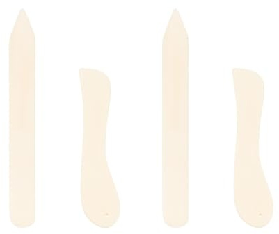 4 Pcs Paper Creaser Set with Curved & Straight Bone Folder – Craft Tool | Compact Paper Creaser Tool for Precise Folding ideal for Scrapbooking Crafting and Bookbinding lightweight with Smooth Edges