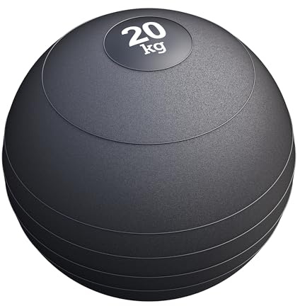 Gorilla Sports® Slam Ball - 3kg, 5kg, 7kg, 10kg, 15kg, 20kg Poids, Individuel/Ensemble, Antidérapante, Noir - Medecine Ball, Balles de Poids, Musculation, pour Fitness, Gym, Domicile, Entraînement