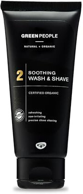 Green People Für Männer Nr. 2 Beruhigendes Wasch- & Rasiergel - Natürlich & Bio 2-in-1 für empfindliche Haut - SLS-, Paraben- & Ethanol-frei - Tierversuchsfrei, 100ml