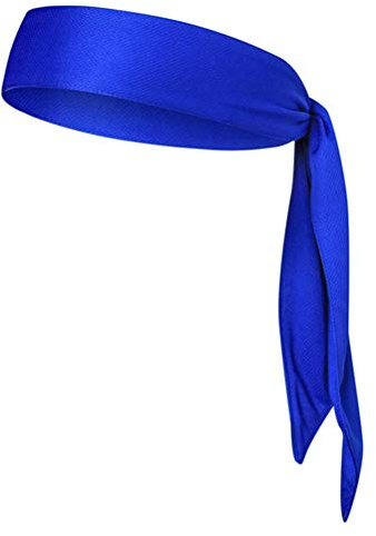 Kopf Krawatte Sport Stirnband Krawatte Stirnband Für Frauen Und Männer Schweißband Kopf Krawatten Für Laufen Arbeiten Tennis Karate Leichtathletik(Blau)
