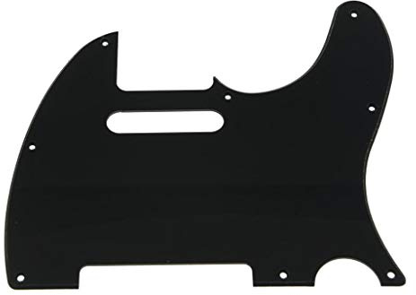 Dopro 8 Fori Tele Chitarra Pickguard Scratch Plate si adatta USA/Mexican Fender Telecaster Solid Black 1 Ply