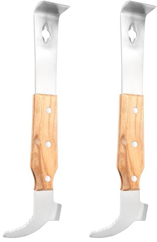 2 Stück Imkerei Schaber Ausrüstung Edelstahl Schaber J-Haken Bienenzucht Werkzeug Stockmeißel Imker Zubehör Beekeeping Hive tool Bienenzucht Ausrüstung