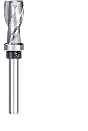DOLUNTO Router-Bit Holz-Router-Bit 2 Flöten-Spülleider-Router-Bit mit Lager 6mm Schaft Schlitzfräsen Cutter-Hartmetall-Endmühle (Cutting Edge Length : 6x12x25.4x64)