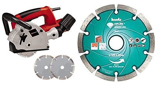 Einhell Mauernutfräse TC-MA 1300 (1320 W, Leerlaufdrehzahl 9.000 min-1, max. Nutbreite 26 mm, max. Nuttiefe 30 mm, Spindelarretierung, inkl. 3 Trennscheiben Ø 125 mm)