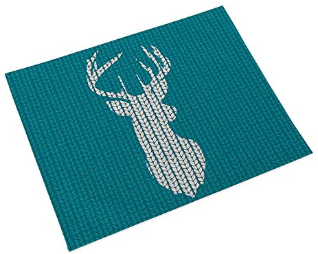 Manteles Individuales Beige Pavo Real Verde Salvamanteles Individuales Algodón Lino Lavable Individuales Mesa Resistente al Calor Bajoplatos Tapetes para Mesa Bajoplatos 30x45cm 2 Pcs