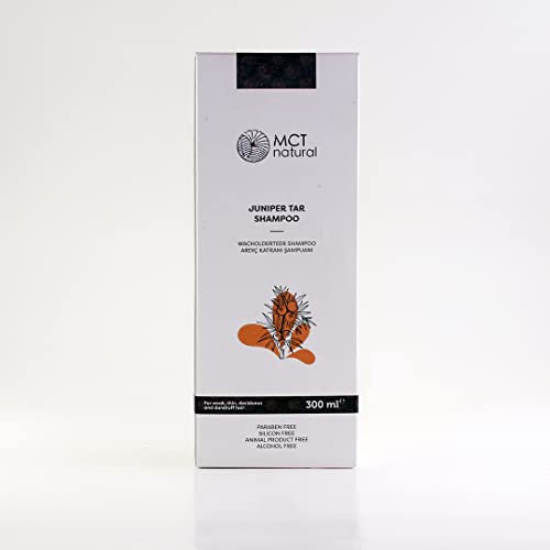 MCT natural® Wacholderteer Shampoo 300ml [100% NATURREIN] - Für schwaches, dünnes und schuppiges Haar, Kopfhautpflege