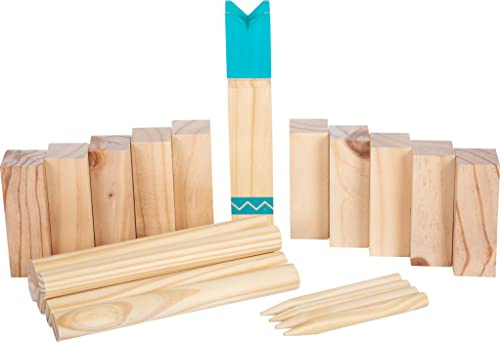 small foot Gioco dei Vichinghi Kubb compatto Active in legno, amato gioco di lancio Outdoor per tutta la famiglia