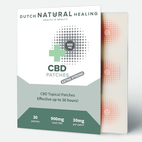 Topische CBD Pflaster Extra Stark - 900mg - 30 x 30mg pro Pflaster - Transdermale Diskrete Pflaster - Effektiv und Praktisch bis zu 36 Stunden