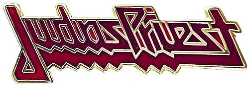 Distrigeek Pin's Logo Judas Priest, Métal émaillé, Groupe Musique Heavy Metal, pour Femme ou Homme, Badge, Broche