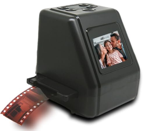 Sxhlseller Fotoscanner - 12MP Negativscanner mit 2.0in LCD Bildschirm, Diascanner konvertiert 135 126 110 Filme Dias in Negative Farbe Schwarz Weiß JPG Digitalfotos