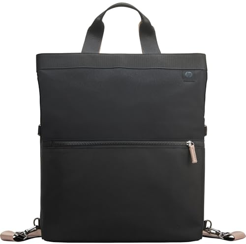 HP Unisex's 14 Convertible Laptop Backpack Tote, Black, 18 litre