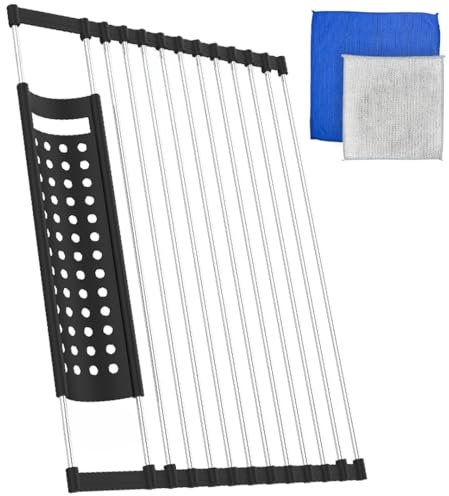 homyc Escurridor Fregadero y paños, Escurreplatos, Escurridor, Escurridor Platos Fregadero, Escurridores para Platos, Escurridor Platos Plegable, Diseñado en España (43X30X1)