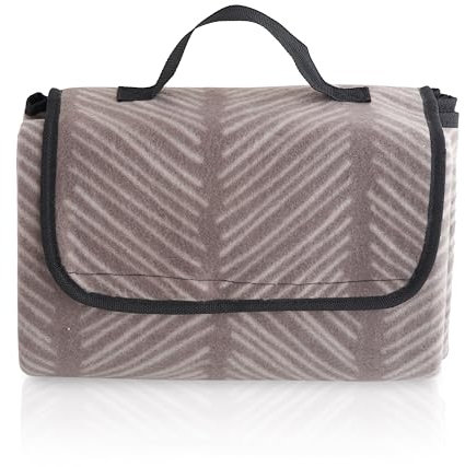 iN Premium Picnic Blanket Waterproof Backing - Waterproof Picnic Mat with Carrying Handle - Sand proof - Machine Washable -Generous Size 132cm x132cm