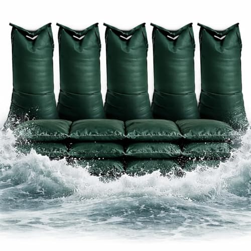 50 sacs de sable pour protection contre les inondations - Protection contre les inondations avec cordon de serrage - 40x60 cm Sac et sac en tissu pour la protection contre l'eau, non remplis (50)