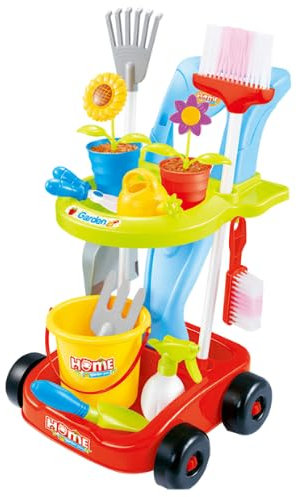 Gartentrolley Rollenspielzeug | Garten Spielzeug Kinder-Rollenspiele 3+ Inkl. 24 Teile