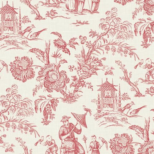 Galerie FC61801 French Country Red Chinois Wallpaper