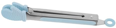 GRIRIW Silicone Food Clip Anti-Slip Cooking Tongs Hand Shape Mini Tongs for Frying Baking Grilling BBQ Salad Cookie Steak