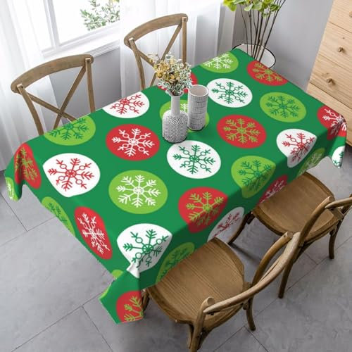 HDTVTV Modello di bacche di agrifoglio natalizio, Tovaglia, Copritavolo Impermeabile Antipolvere Antipiega Antimacchia - 90 X 140 cm