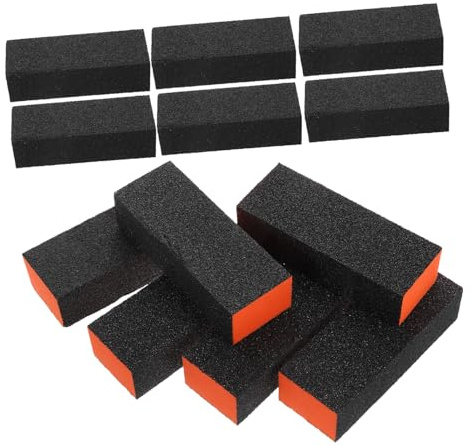 Bloque Pulidor de Uñas de Esponja Negro 20 Piezas para Manicura | Lima Fina, Uso Versátil, Cuidado de Uñas Pies, Formato Compacto para Retoques