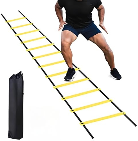 Apostle Koordinationsleiter, 6m Koordinationsleitern für Fußballtraining, Koordinationsleiter Trainingsleiter, Fußball Trainingszubehör Agility Trainingsgerät, 12 Sprossen, mit Tragetasche (1PC)