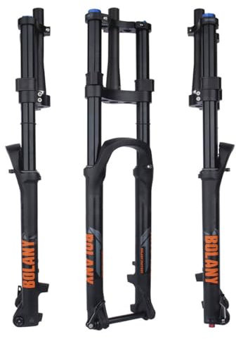 ZJHAHJY MTB Bike Suspension Forks 26 27.5 29 Air Fork 160mm Travel Rebound Adjustable 15 * 110mm Thru Axle Downhill Forks 1-1/2 Tapered Double Shoulder HL (Color : Black, Size : 27.5'')