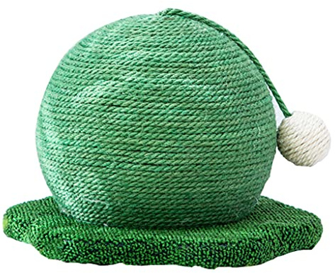Durable pour boule à gratter pour chat en forme de cactus vert chanvre boule de corde brosser les dents pour chat jouet cadeau pour l'intérieur