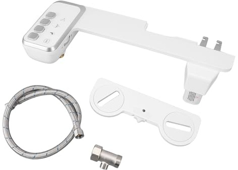 Bidet Attachment for Toilet | Adjustable Water Pressure & Dual Nozzle | Super Slim Design for Easy Care/Feminine Rinse | One Key Quick Disassembly, No Electricity Needed