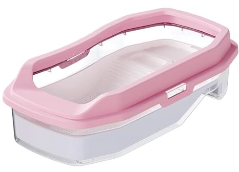 Dualoai Aquarium Terrarium Terrapin Reptile Évasion Plateforme Multifonction Panier Drainage Adapté à L'Élevage Animal Domestique Décoration Mai, Rose