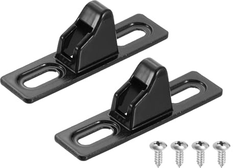 QUARKZMAN 2 Pcs Bloqueurs De Porte Coulissante, 2.68 x 0.69 Bloqueur De Verrou Pour Porte Coulissante En Verre En Alliage De Zinc Avec Vis De Fixation Pour Diverses Portes Patio, Noir