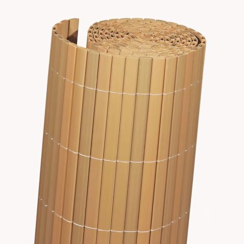 Videx-Sichtschutzmatte Rügen, Kunststoff teak, 90 x 300cm