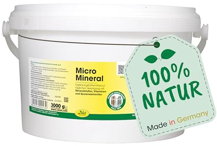 cdVet MicroMineral Hund & Katze 3000g - Nahrungsergänzung für Haustiere mit Mineralstoffen und Spurenelementen wie Magnesium und Calcium sowie Vitaminen