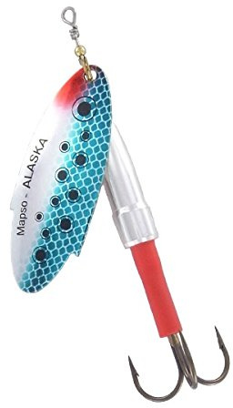 MAPSO - Pack de 5 Cucharillas de Pesca Alaska-5 DEC | Cebo Artificial de Pesca Especialmente Diseñado para Pescar Salmón