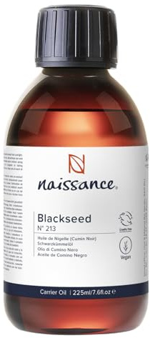Naissance Svartfröolja (nr. 213) 225ml (Kummin frön, Nigella Sativa) - Kallpressad, Naturlig, Raffinerad, Vegansk