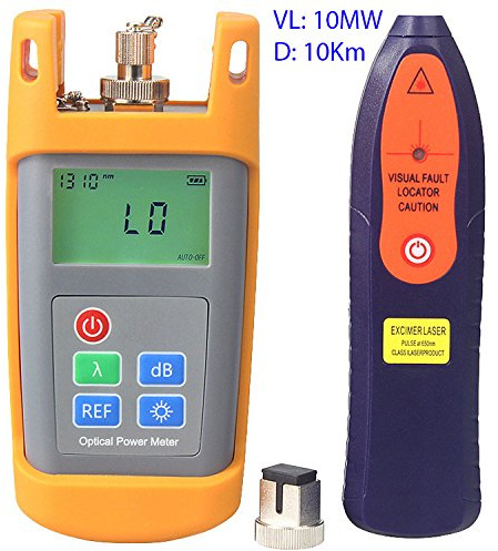 Luxtech 10Km Tester Fibra Ottica + Locator Visivo di Guasti del Cavo in Fibra Ottica Visiva Misura Fino 850/980/1300/1310/1490/1550/1625nm Lunghezze d'Onda ~ -70dBm +10dBm SC FC