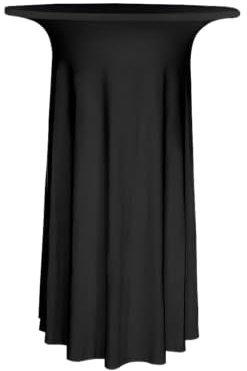 Gastro Uzal Stehtischhusse Deluxe Tischhussen Stretchhusse Husse Hussen Biertischhusse Bierzeltgarnitur für Hochzeit Event schwarz 80-85 rund cm