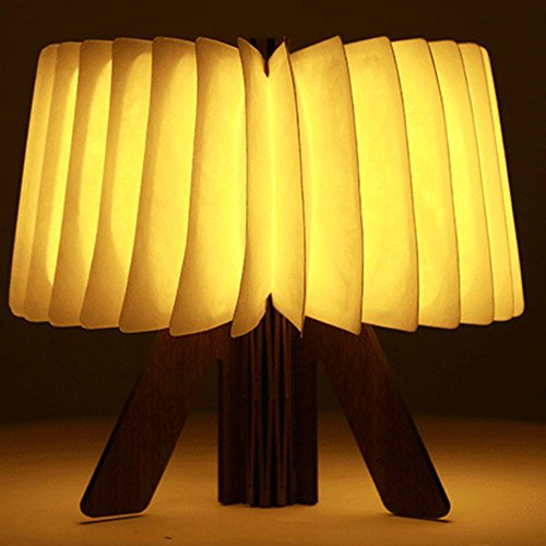 ele ELEOPTION Faltbar LED Buchlampe LED Tischlampe Standleuchte 360 Rotating mit Standfunktion LED Nachtlicht 3 Modi Warmweiß weiß Kaltweiß Farbwechsel Dekoration für Wohnzimmer Schlafzimmer