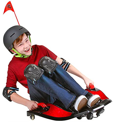 ROLLPLAY E-Gleitfahrzeug, Für Kinder ab 6 Jahren, bis Max. 50 kg, 12-Volt-Akku, bis zu 12km/h, Nighthawk, Rot, 79 x 64 x 21.3 cm 16711