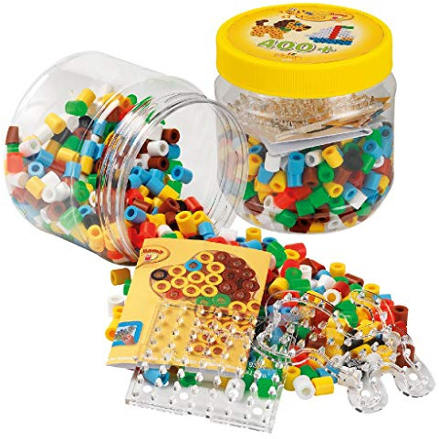 Hama Perlen 8790 Bügelperlen Maxi, Dose mit ca. 400 Perlen, Stiftplatten und Zubehör, Hund, bunt, Einheitsgröße